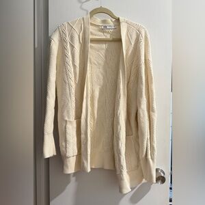 Zara Cream Cable Knit Cardigan